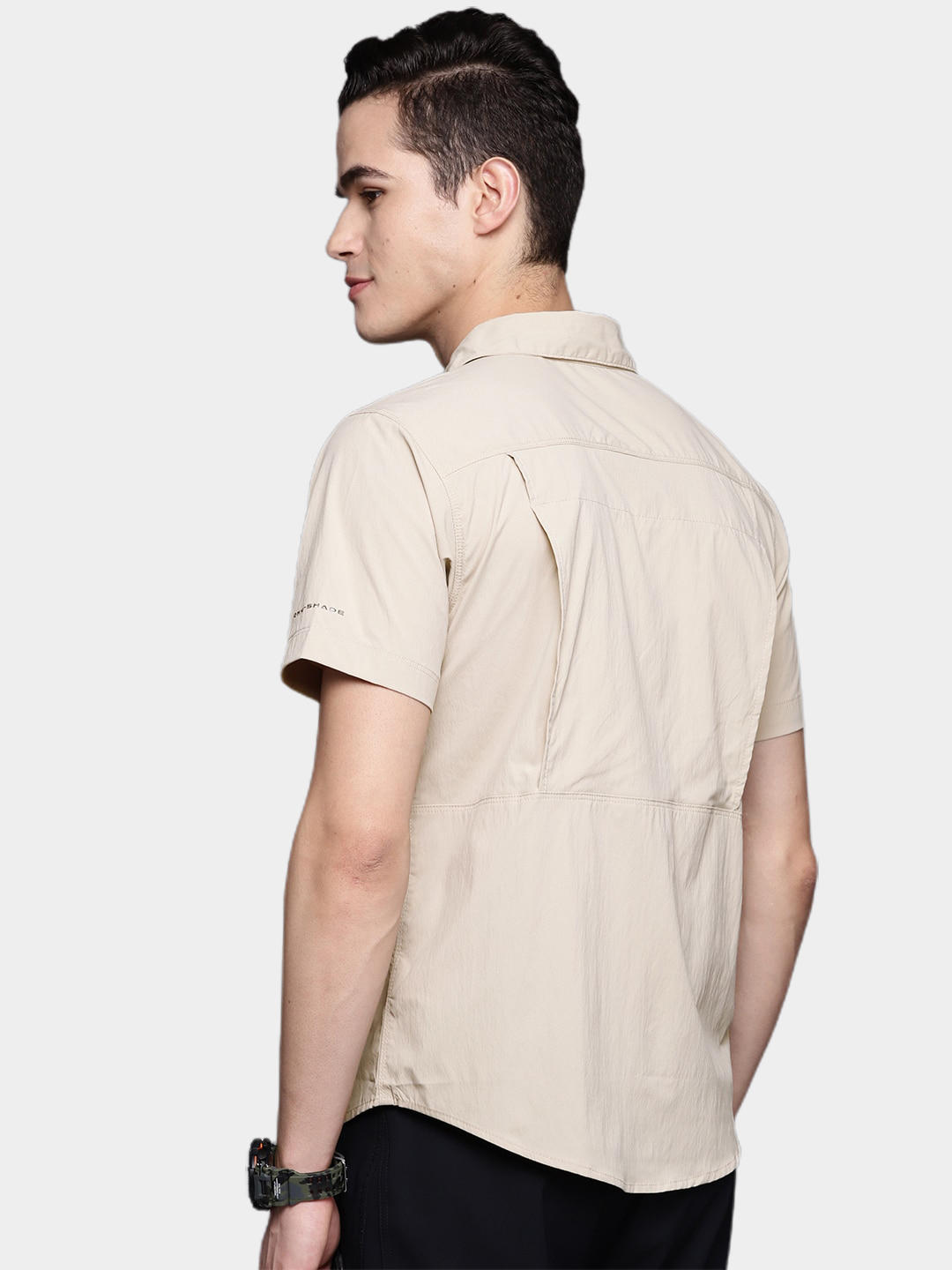 Columbia Men Beige Newton Ridge Short Sleeve Shirts