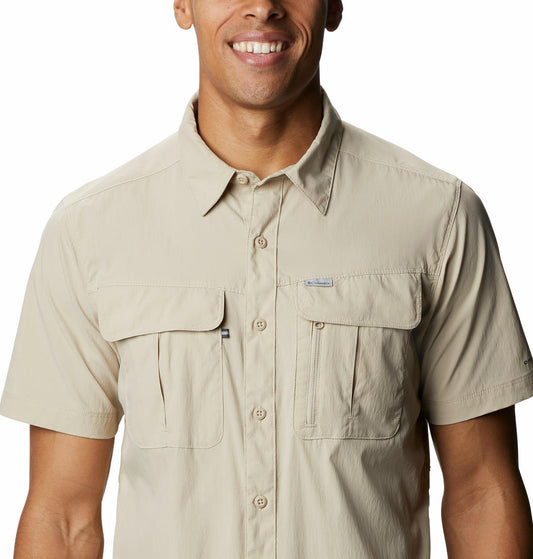 Columbia Men Beige Newton Ridge Short Sleeve Shirts
