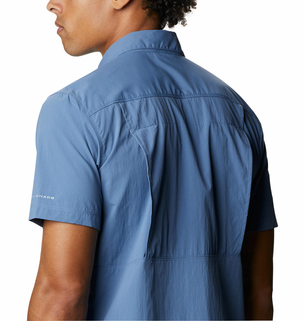Columbia Men Blue Newton Ridge Short Sleeve Shirts