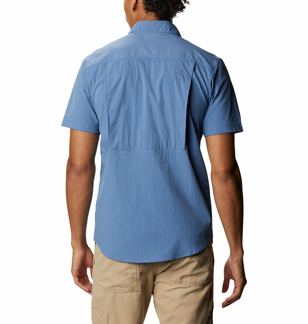 Columbia Men Blue Newton Ridge Short Sleeve Shirts
