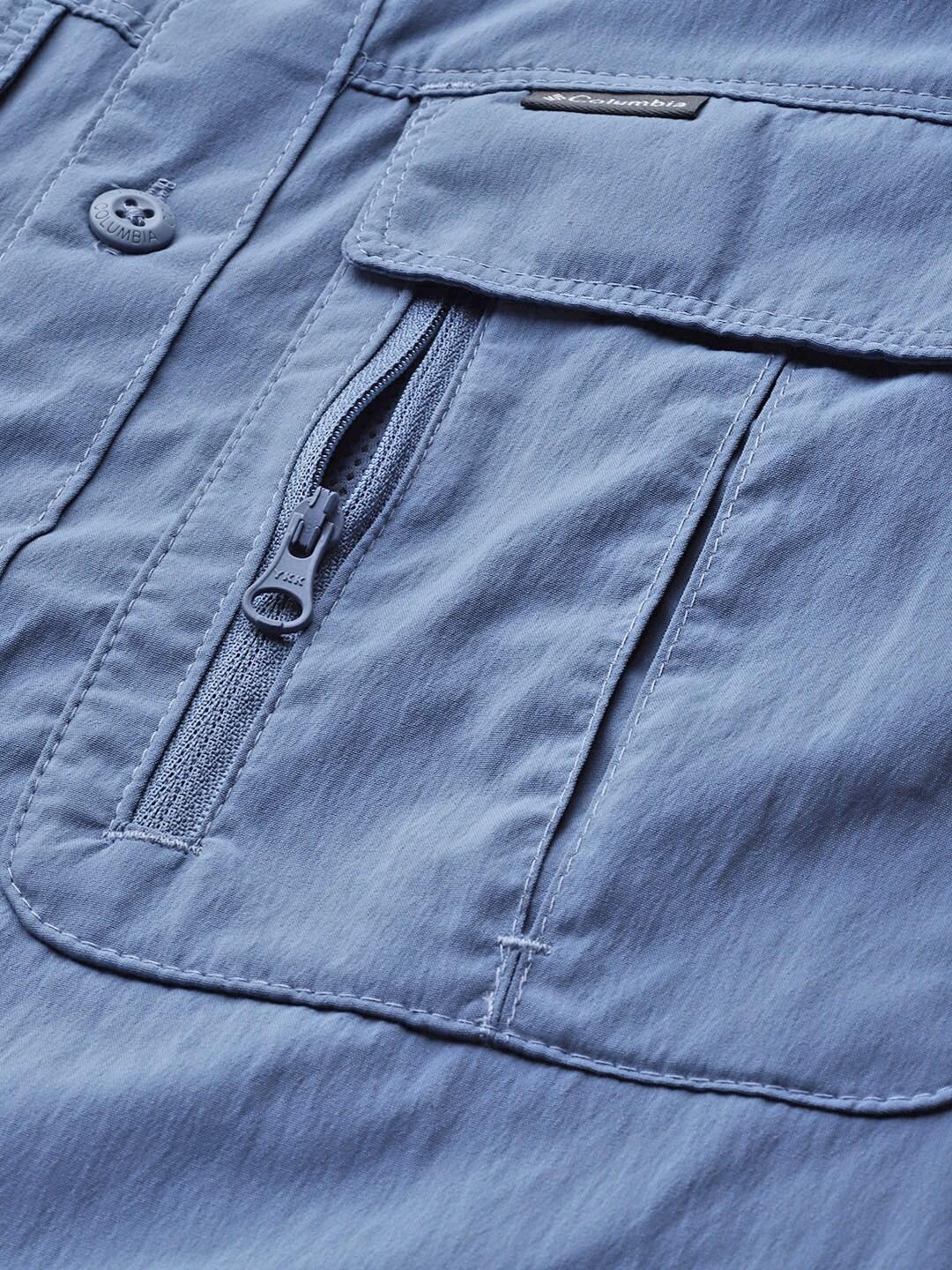 Columbia Men Blue Newton Ridge Short Sleeve Shirts