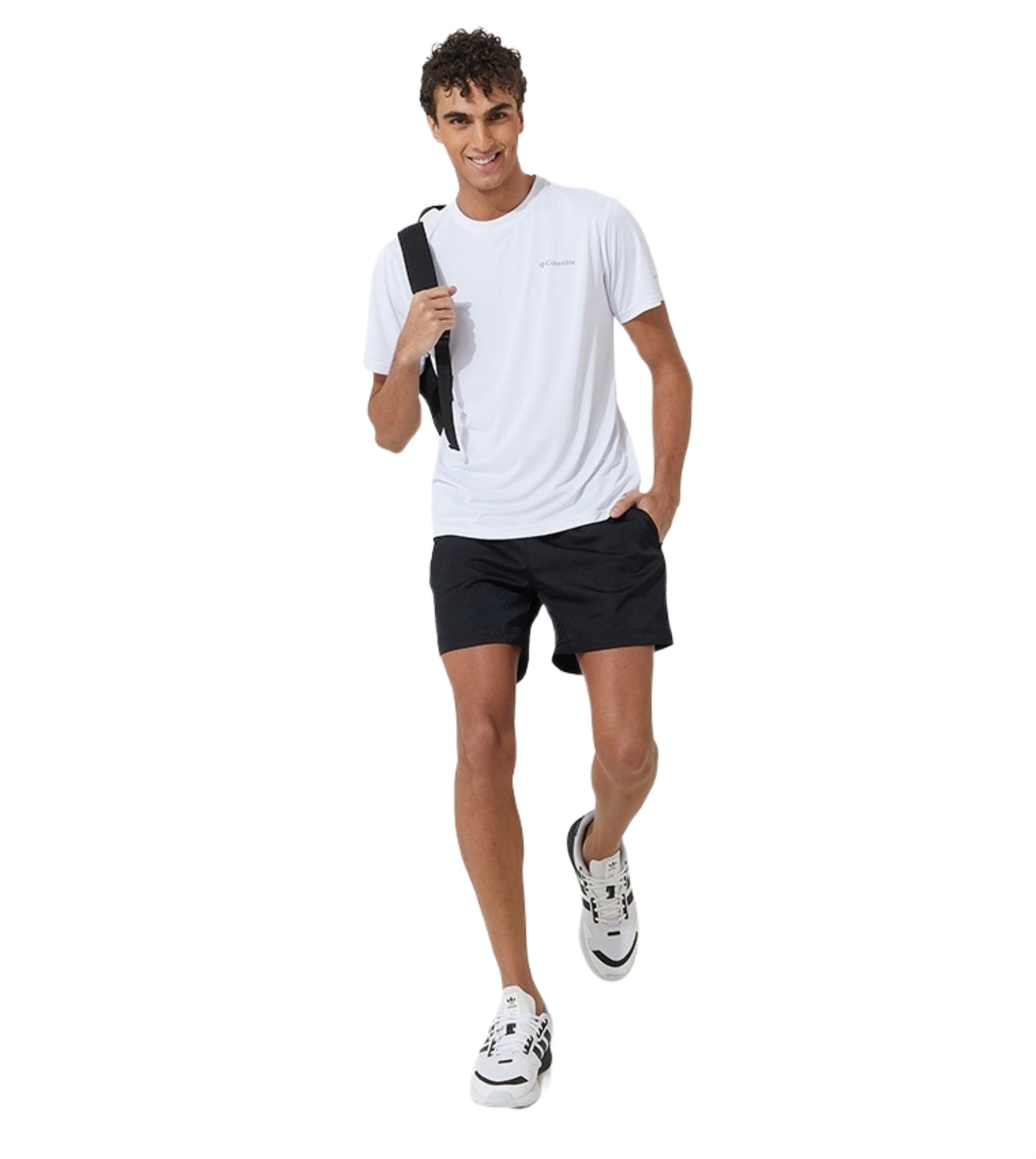 Columbia Men's White Omni-Wick Moisture-Wicking Hiking T-Shirt
