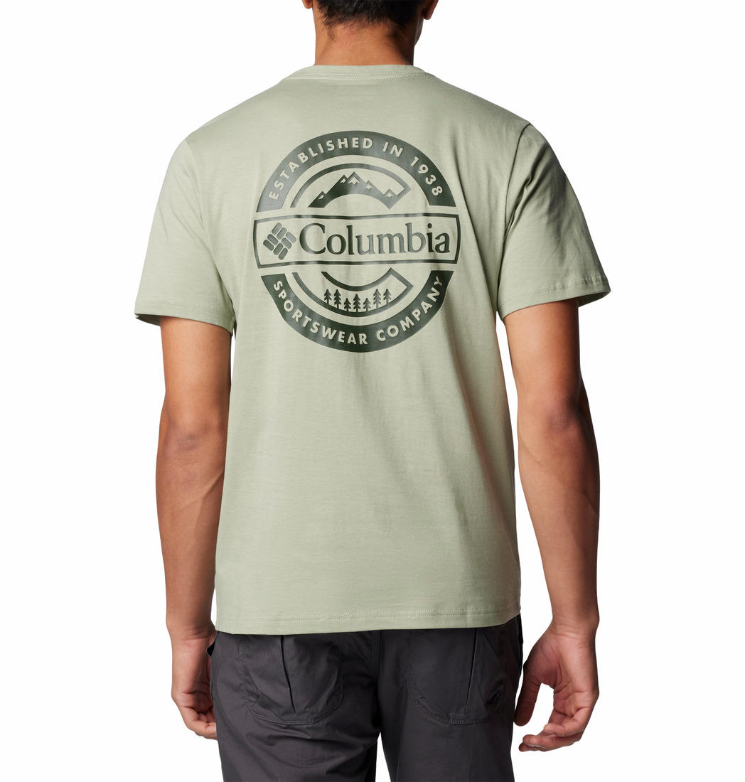 Columbia Men Green Rapid Ridge Back Graphic II Tshirt