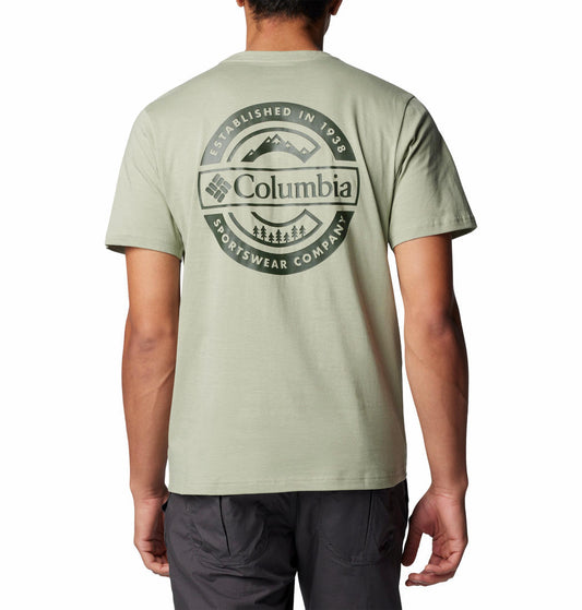 Columbia Mens Green Rapid Ridge Back Graphic Tee II