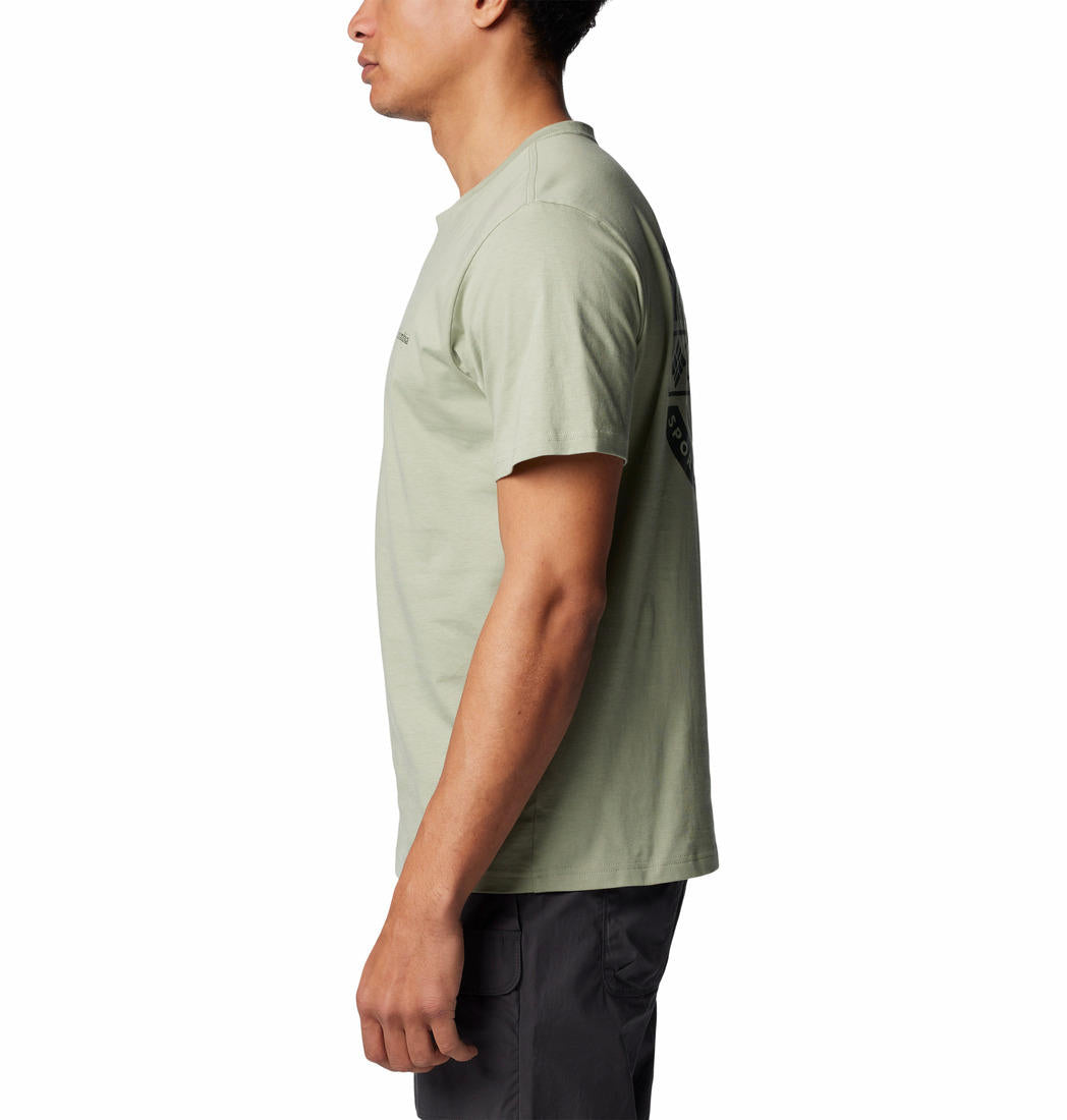 Columbia Men Green Rapid Ridge Back Graphic II Tshirt