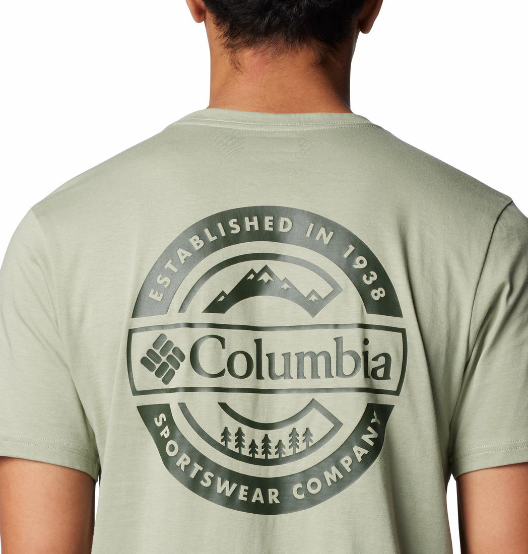 Columbia Men Green Rapid Ridge Back Graphic II Tshirt