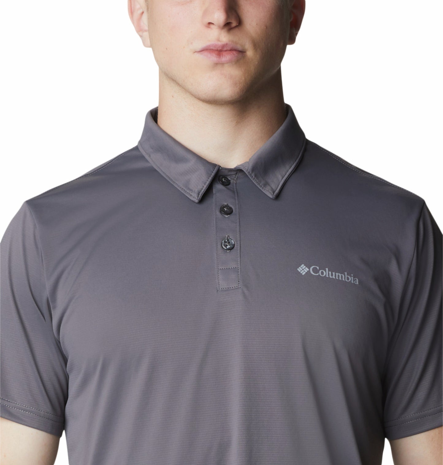 Columbia Men Grey Omni-Wick Hike Polo Tshirt