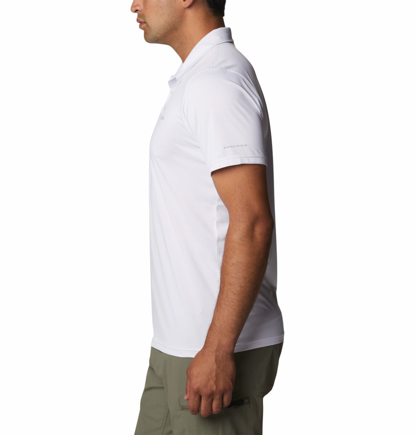 Columbia Men White Omni-Wick Hike Polo Tshirt