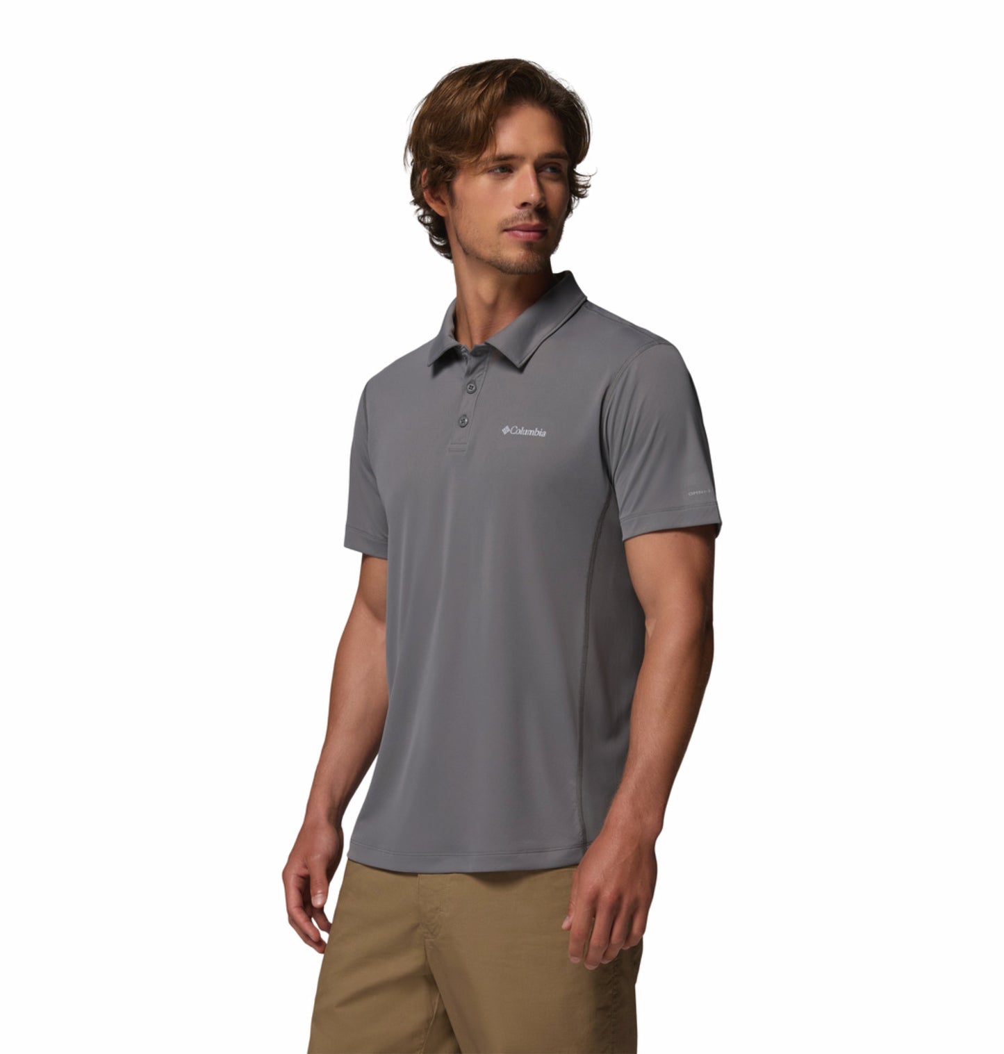 Columbia Men Grey Omni-Freeze Zero Rules Polo Tshirt