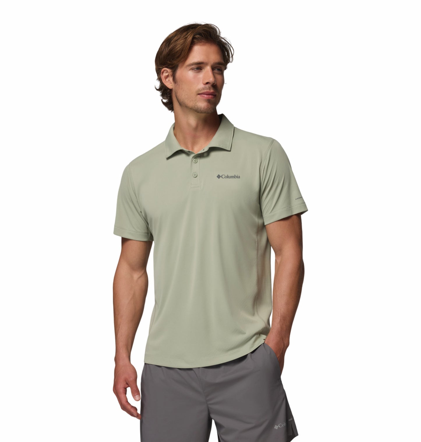 Columbia Men Green Omni-Freeze Zero Rules Polo Tshirt