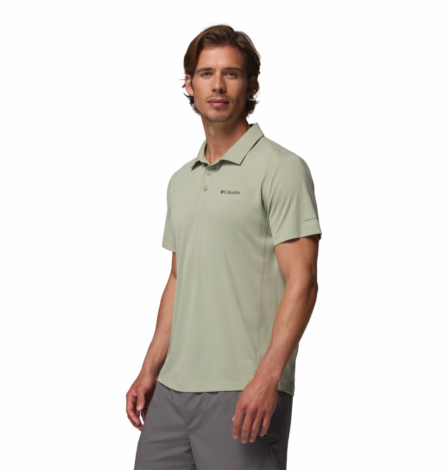 Columbia Men Green Omni-Freeze Zero Rules Polo Tshirt