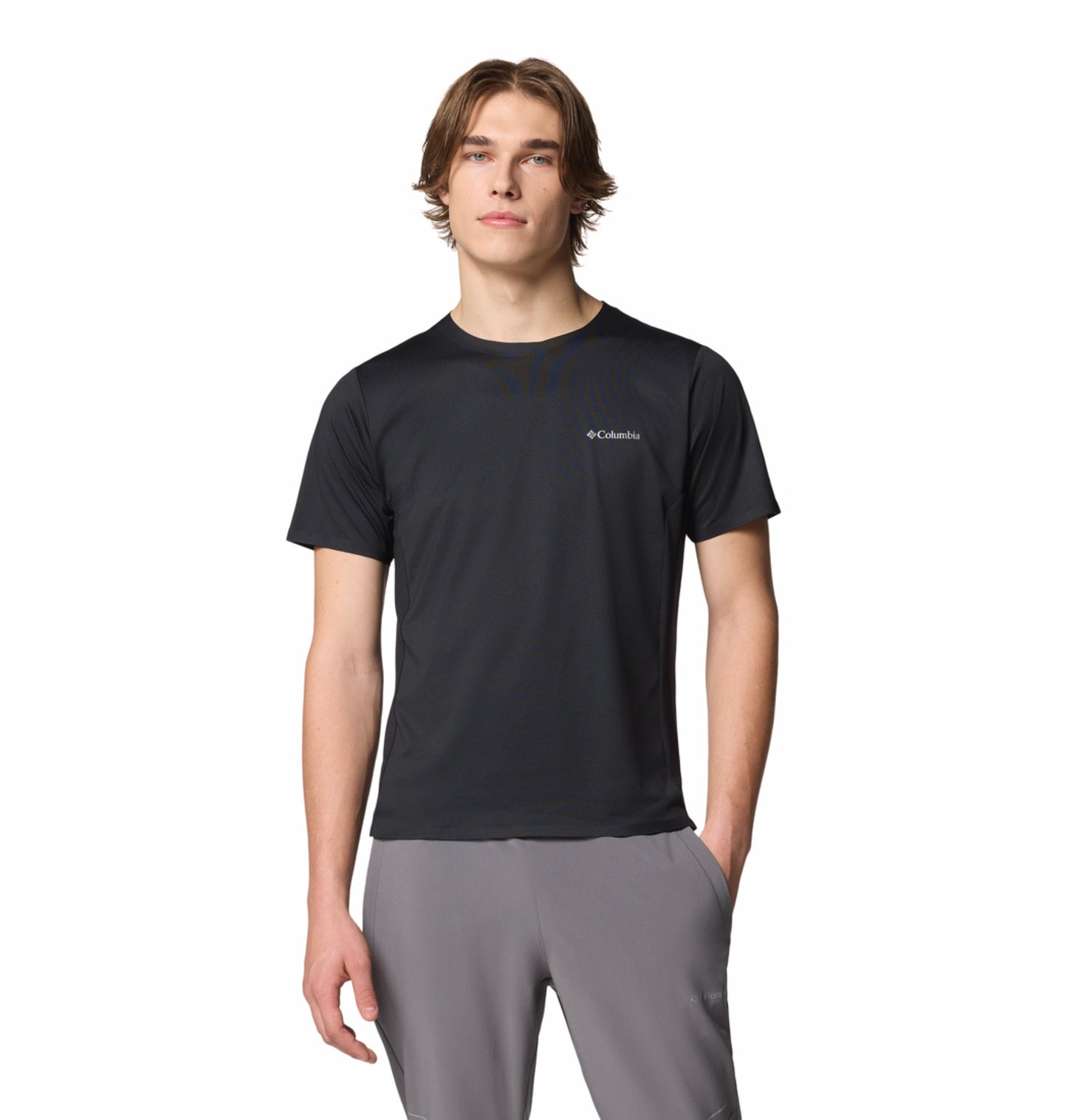 Columbia Men Black Omni-Wick Three Pitch Tshirt