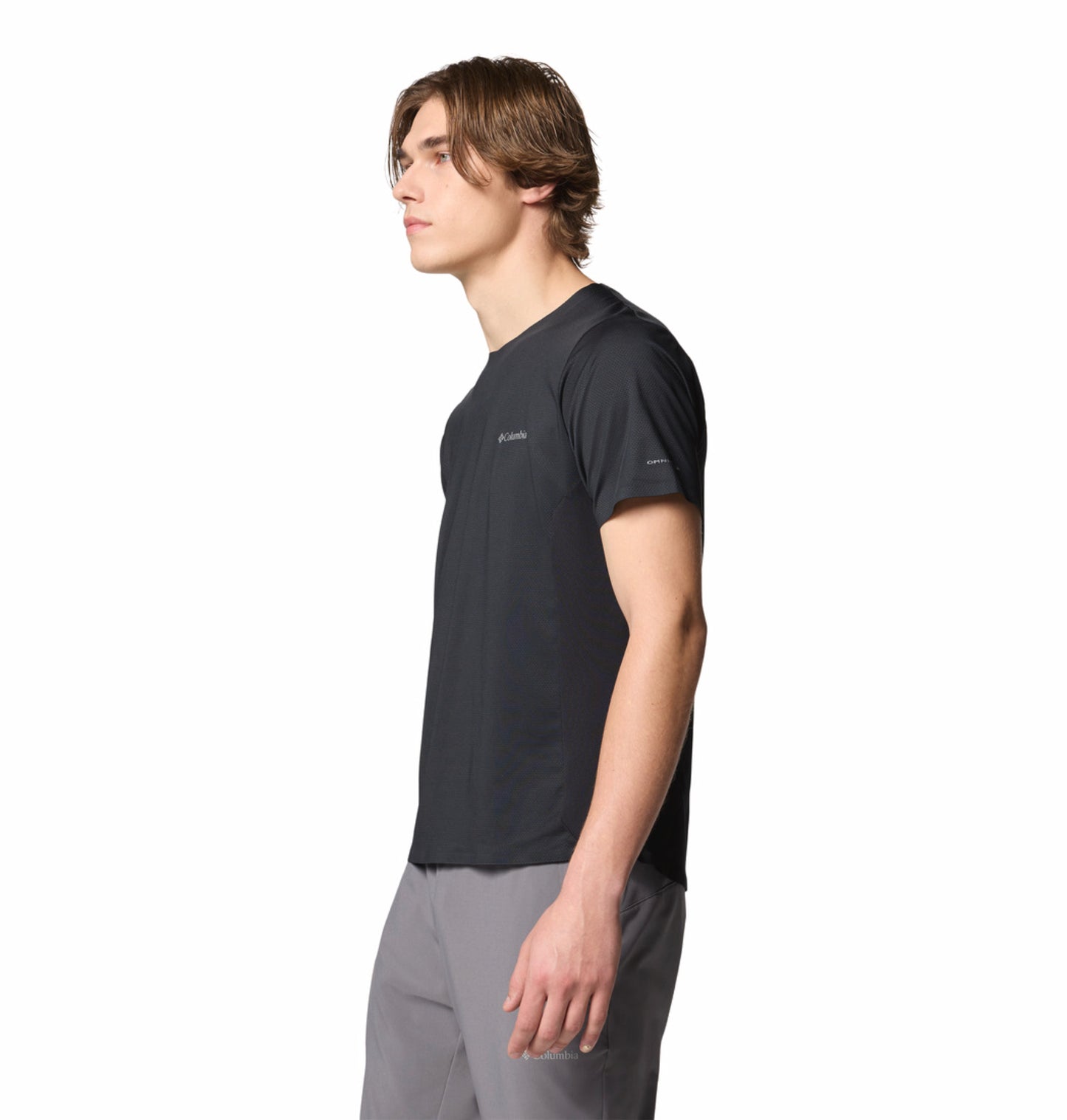 Columbia Men Black Omni-Wick Three Pitch Tshirt