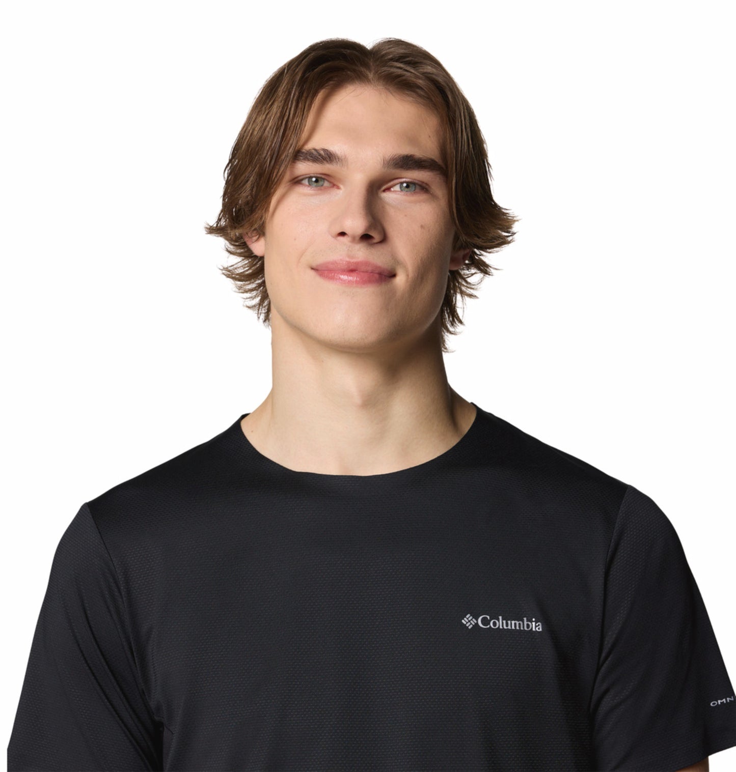 Columbia Men Black Omni-Wick Three Pitch Tshirt