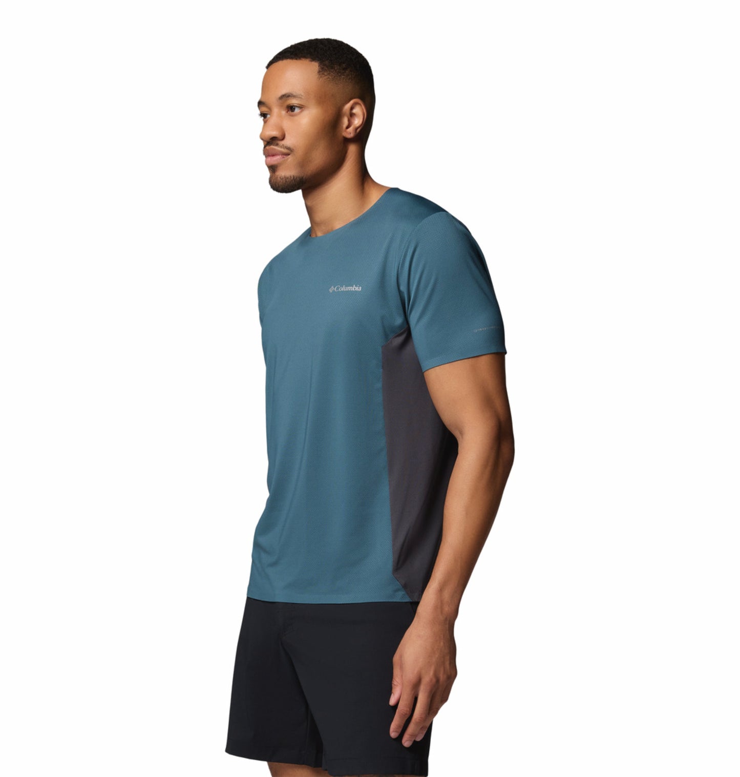 Columbia Men Blue Omni-Wick Three Pitch Tshirt
