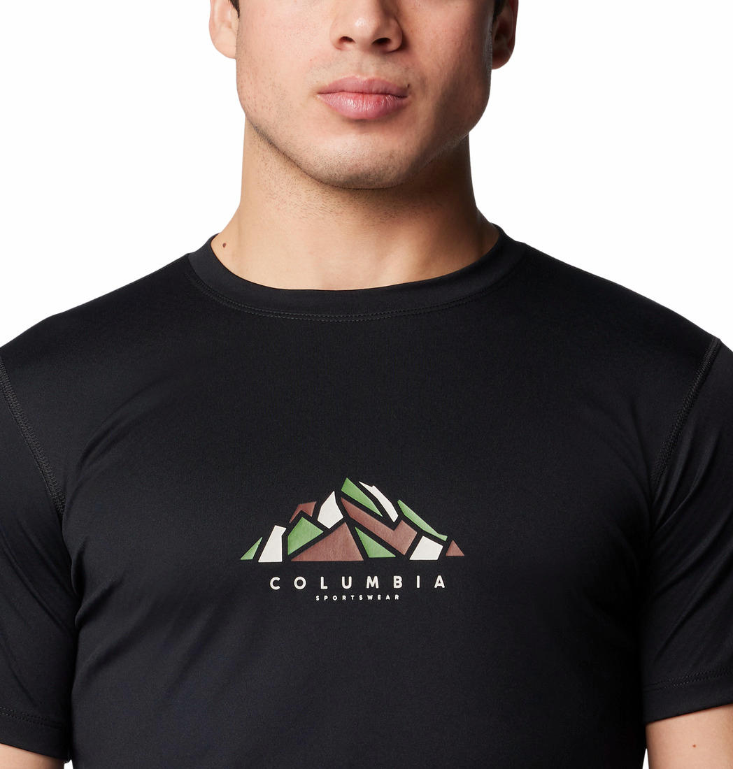 Columbia Men Black Zero Rules Short Sleeve Graphic Shirt