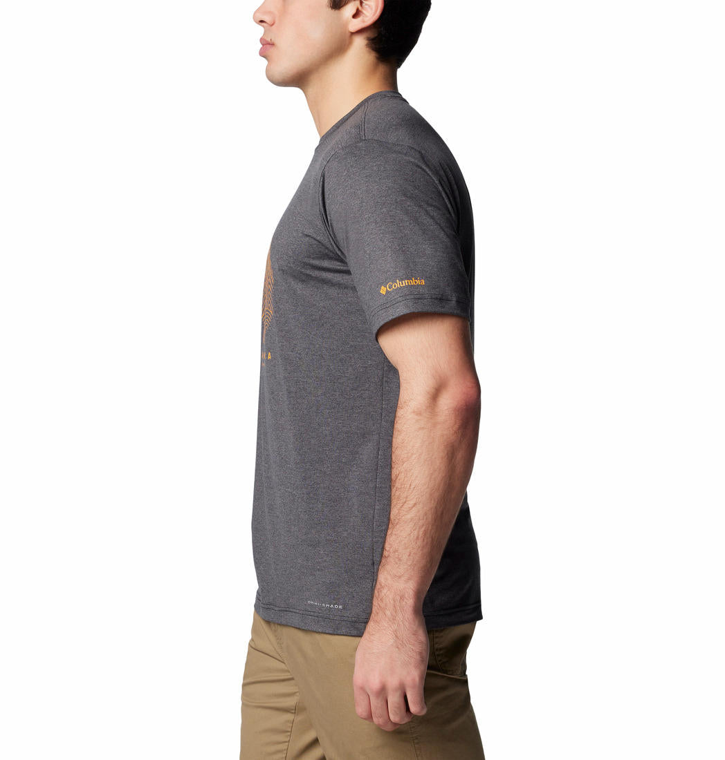 Columbia Mens Black Kwick Hike Graphic Short Sleeve Tshirt