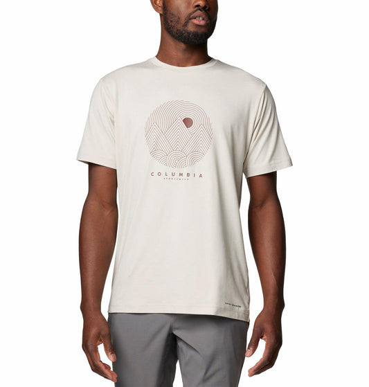 Columbia Mens Brown Kwick Hike Graphic Short Sleeve Tee