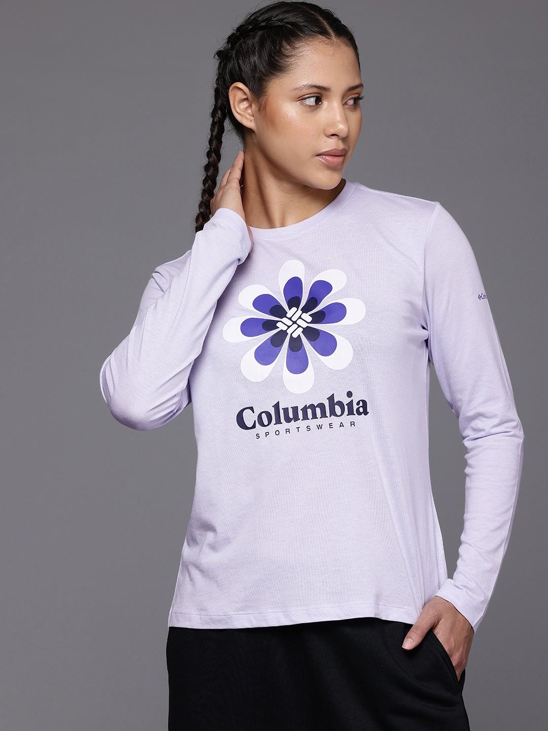 Columbia Womens Purple Trek Relaxed Long Sleeve Tshirt