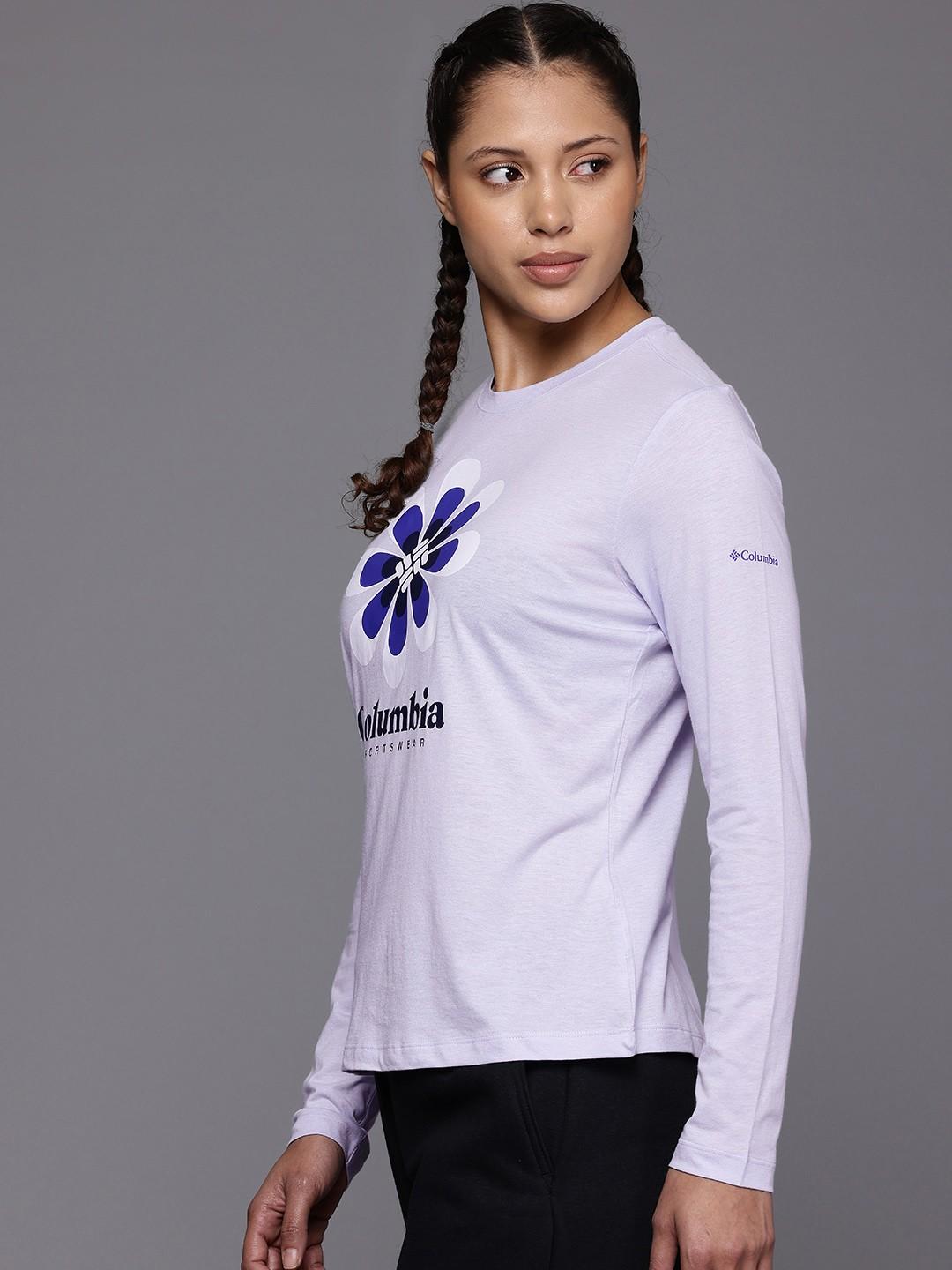 Columbia Womens Purple Trek Relaxed Long Sleeve Tshirt