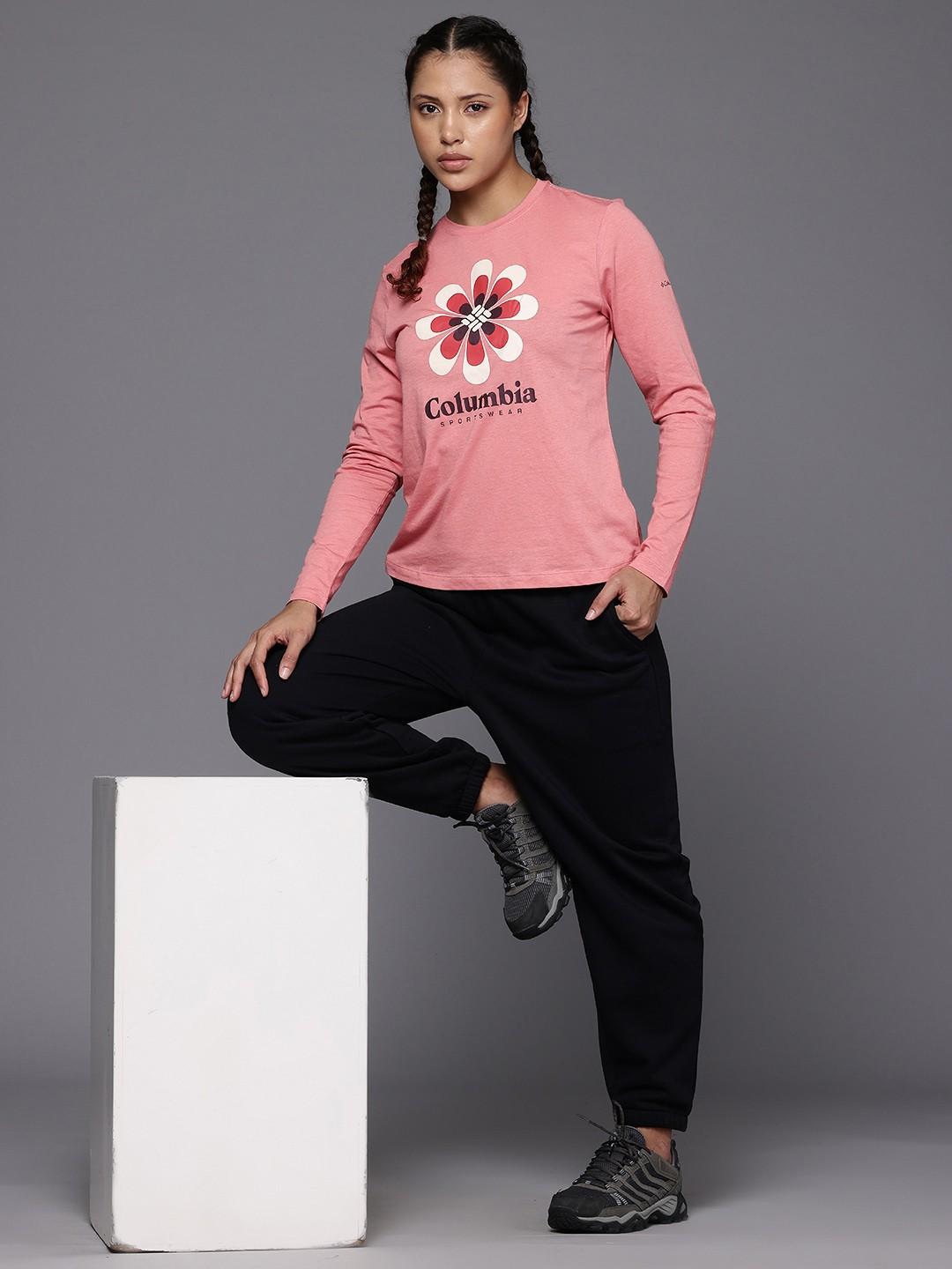 Columbia Womens Pink Trek Relaxed Long Sleeve Tshirt