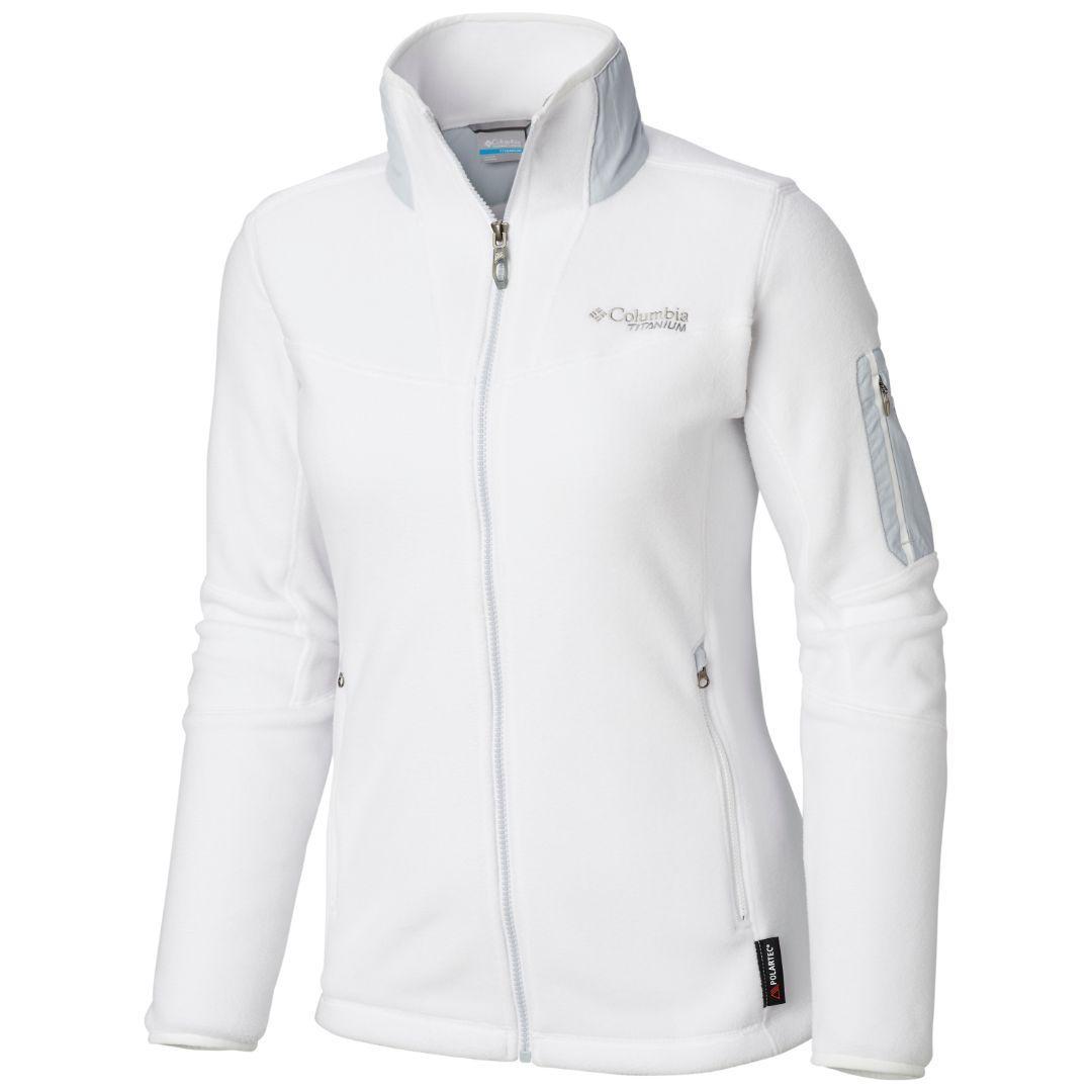 Columbia Women White Titan Pass II 2.0 Fleece Jacket