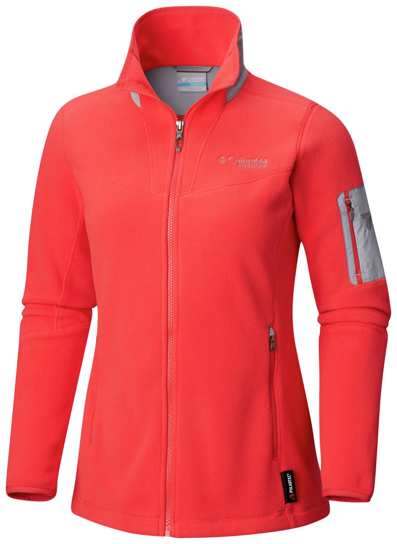 Columbia Women Red Titan Pass II 2.0 Fleece Jacket