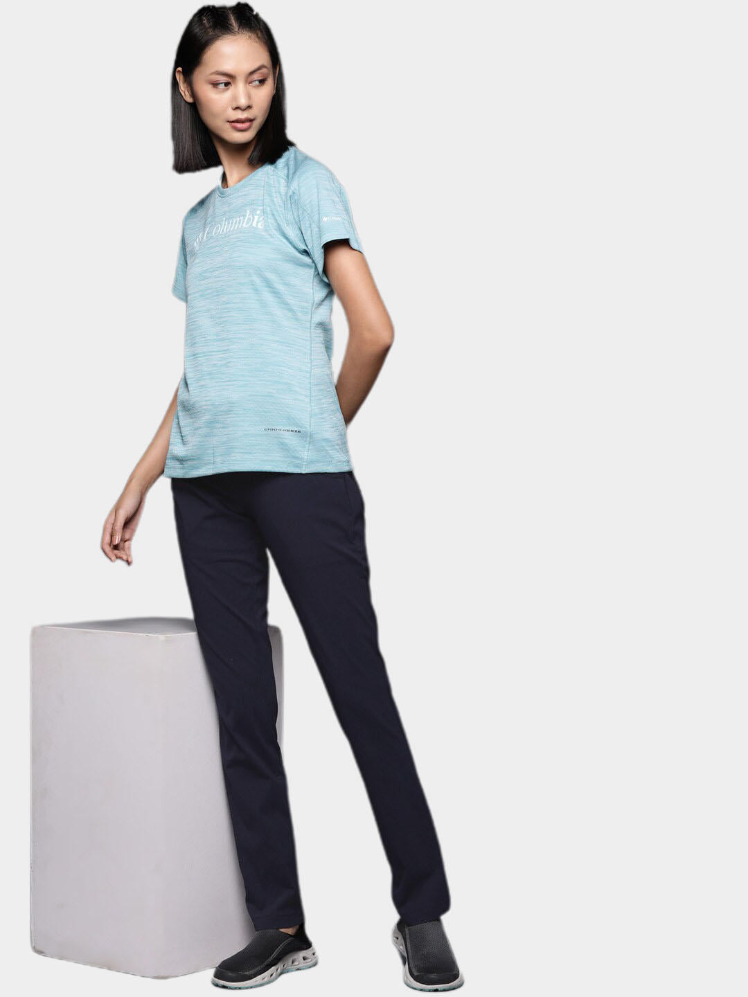 Columbia Women Navy Blue Anytime Casual Pull On Pant