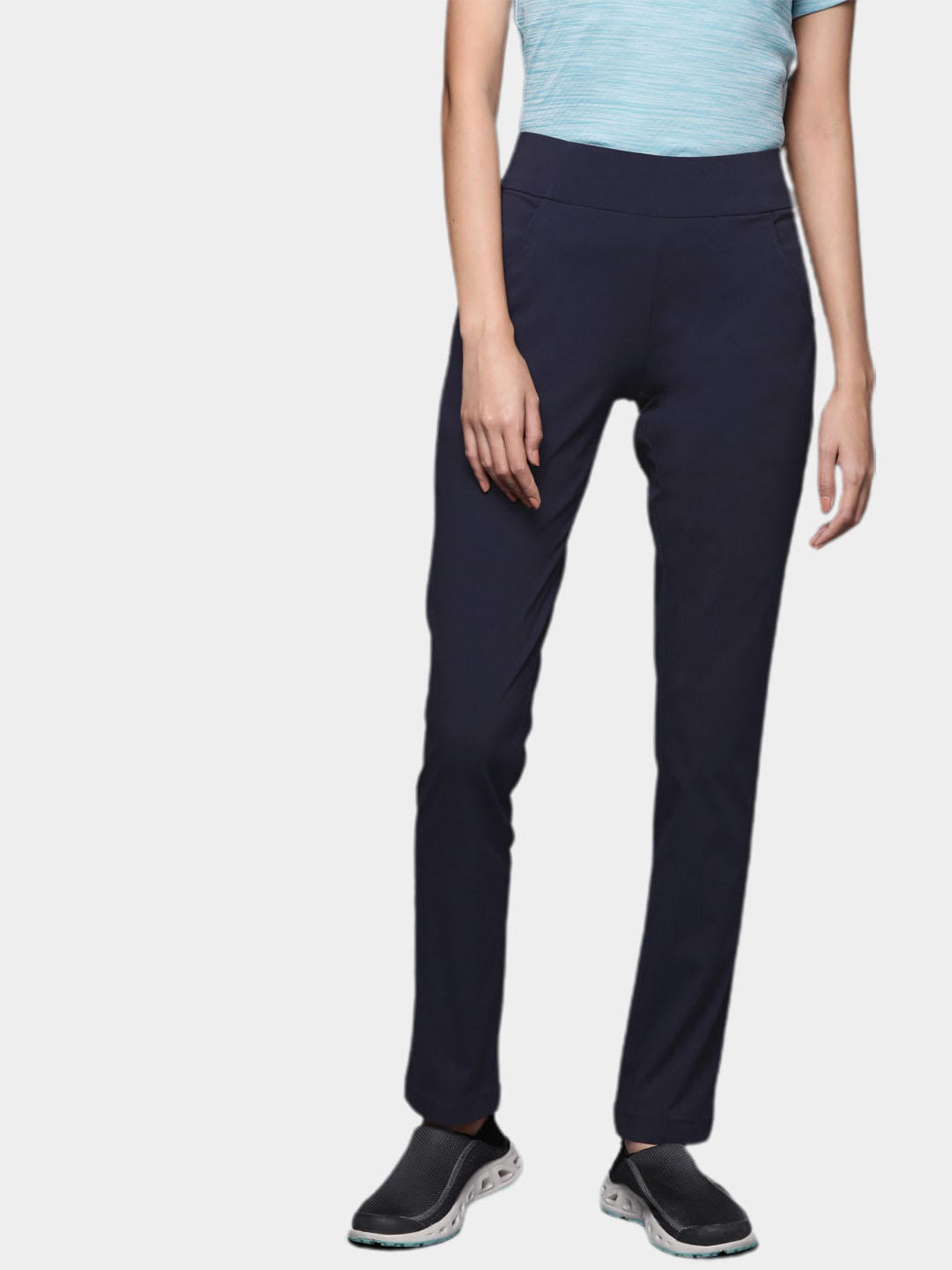 Columbia Women Navy Blue Anytime Casual Pull On Pant