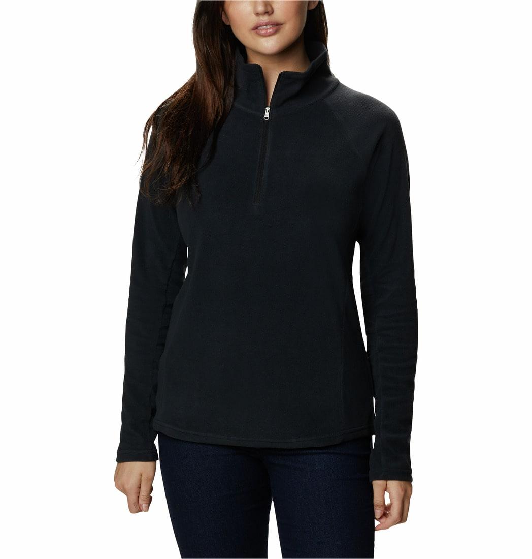 Columbia Women Black Glacial IV 1/2 Zip Fleece Jacket