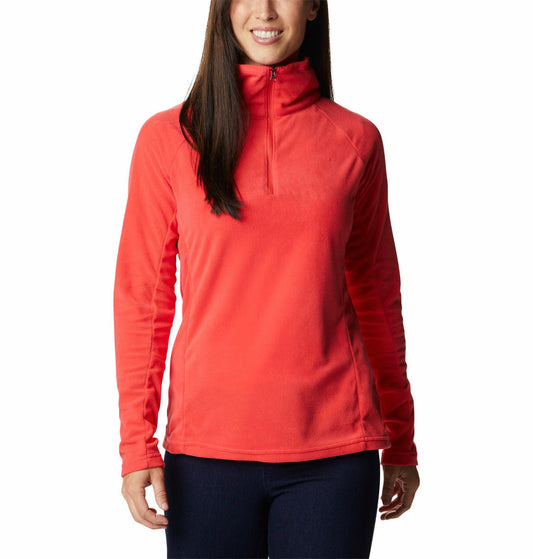 Columbia Women Red Glacial IV 1/2 Zip Fleece Jacket