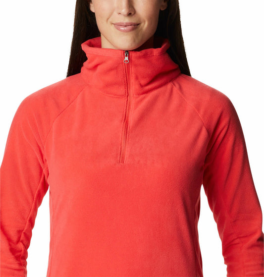 Columbia Women Red Glacial IV 1/2 Zip Fleece Jacket