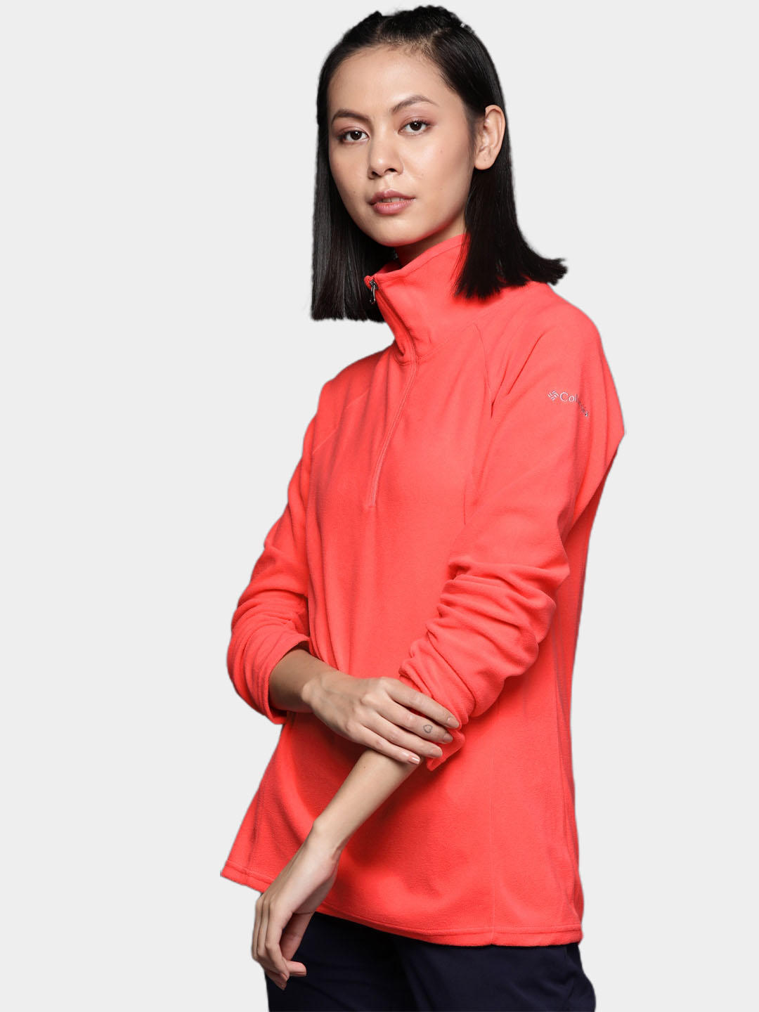 Columbia Women Red Glacial IV 1/2 Zip Fleece Jacket