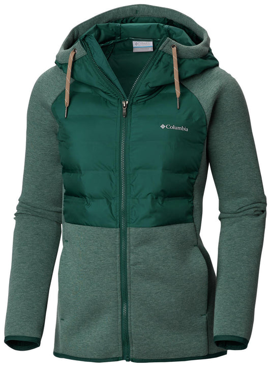 Columbia Women Green Northern Comfort Hybrid Hoodie