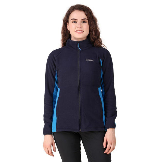 Columbia Women Navy Blue Basin Trail Fleece Full Zip