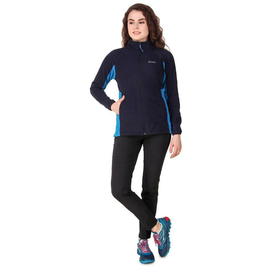 Columbia Women Navy Blue Basin Trail Fleece Full Zip