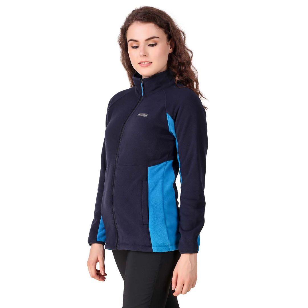 Columbia Women Navy Blue Basin Trail Fleece Full Zip