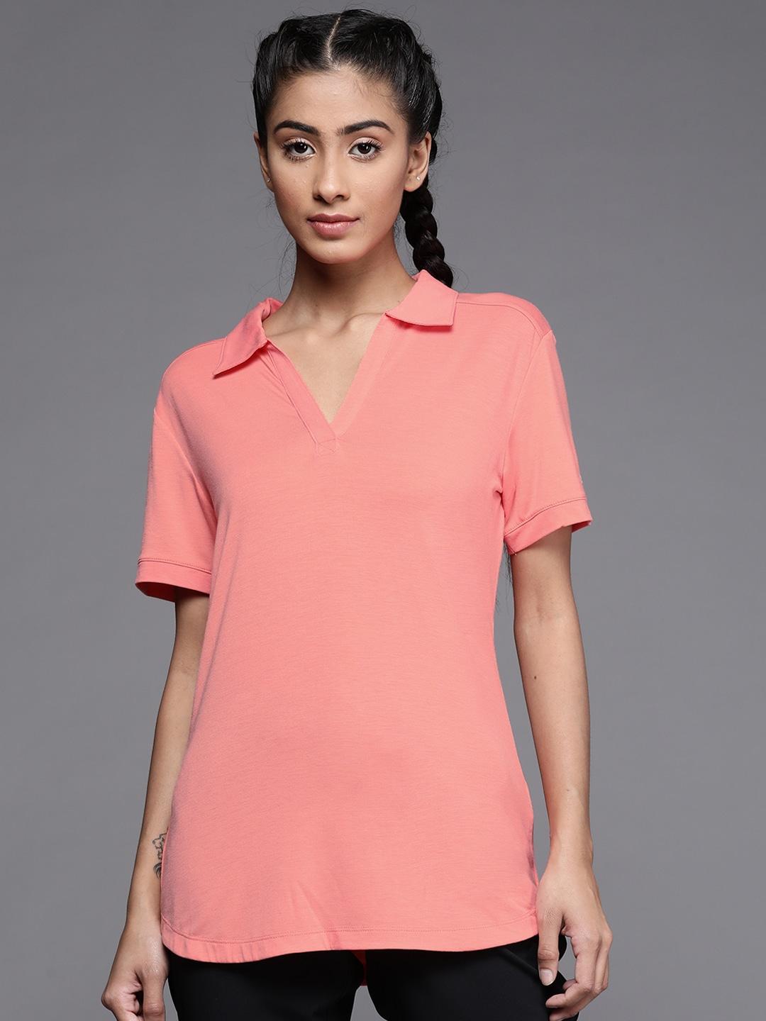 Columbia Women Pink Essential Elements Polo T-Shirt