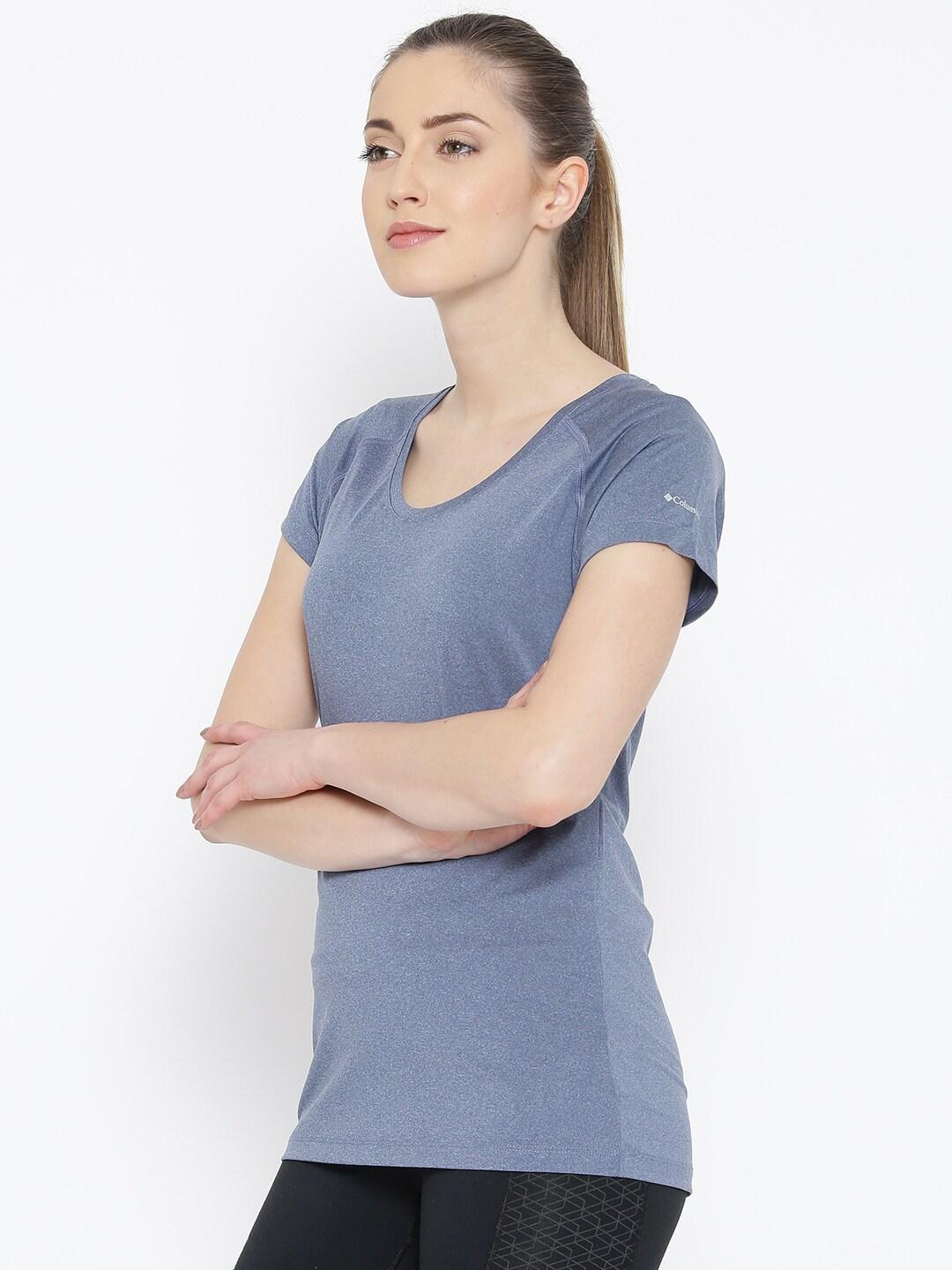 Columbia Women Blue Tuk Mountain Womens Short Sleeve T-Shirt