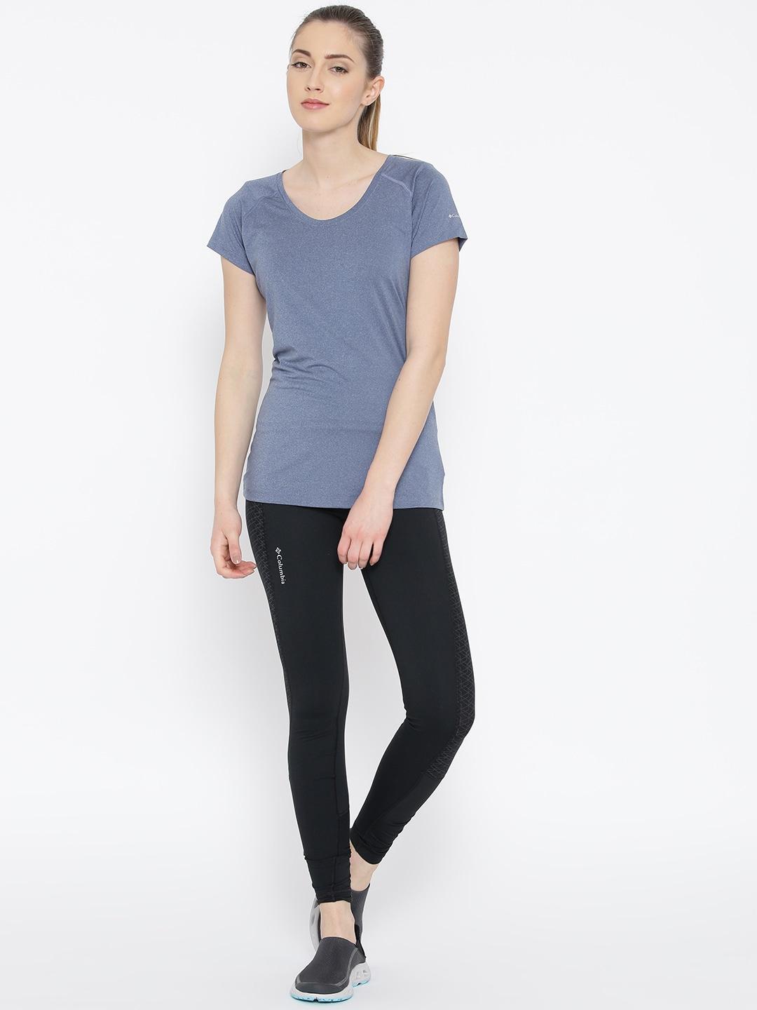 Columbia Women Blue Tuk Mountain Womens Short Sleeve T-Shirt