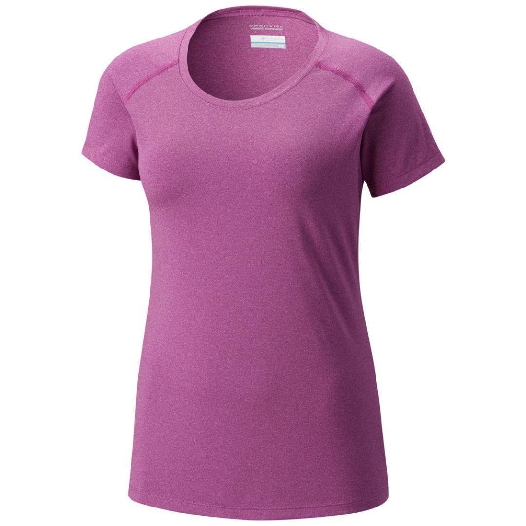 Columbia Women Purple Tuk Mountain Womens Short Sleeve T-Shirt