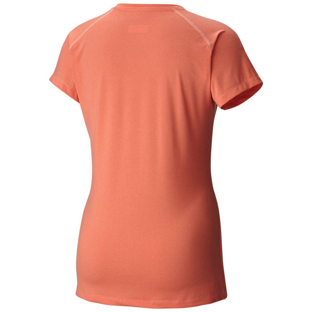 Columbia Women Peach Tuk Mountain Womens Short Sleeve T-Shirt