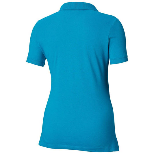 Columbia Women Blue Cascade Range Solid Polo T-Shirt