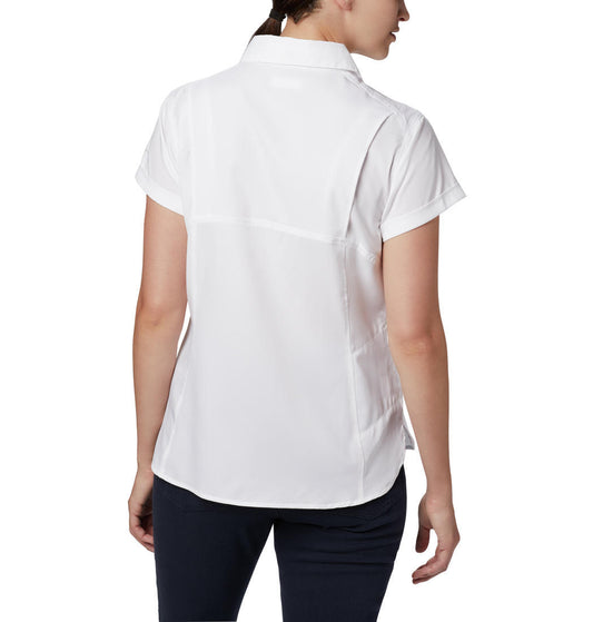 Columbia Women White Silver Ridge Lite Short Sleeve Shirts