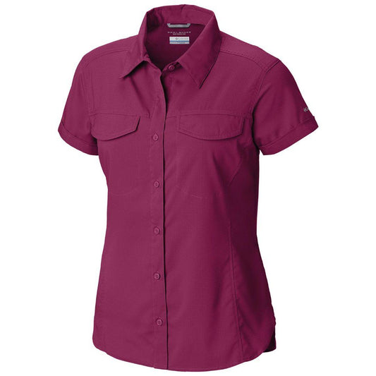 Columbia Women Purple Silver Ridge Lite Short Sleeve Shirts