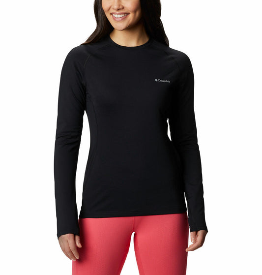 Columbia Women Black W Omni-Heat 3D Knit Crew II Baselayer Top