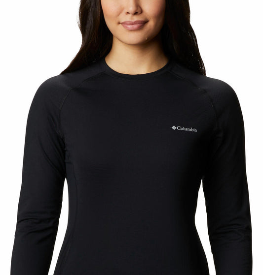 Columbia Women Black W Omni-Heat 3D Knit Crew II Baselayer Top