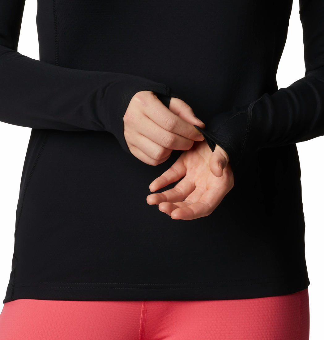 Columbia Women Black W Omni-Heat 3D Knit Crew II Baselayer Top