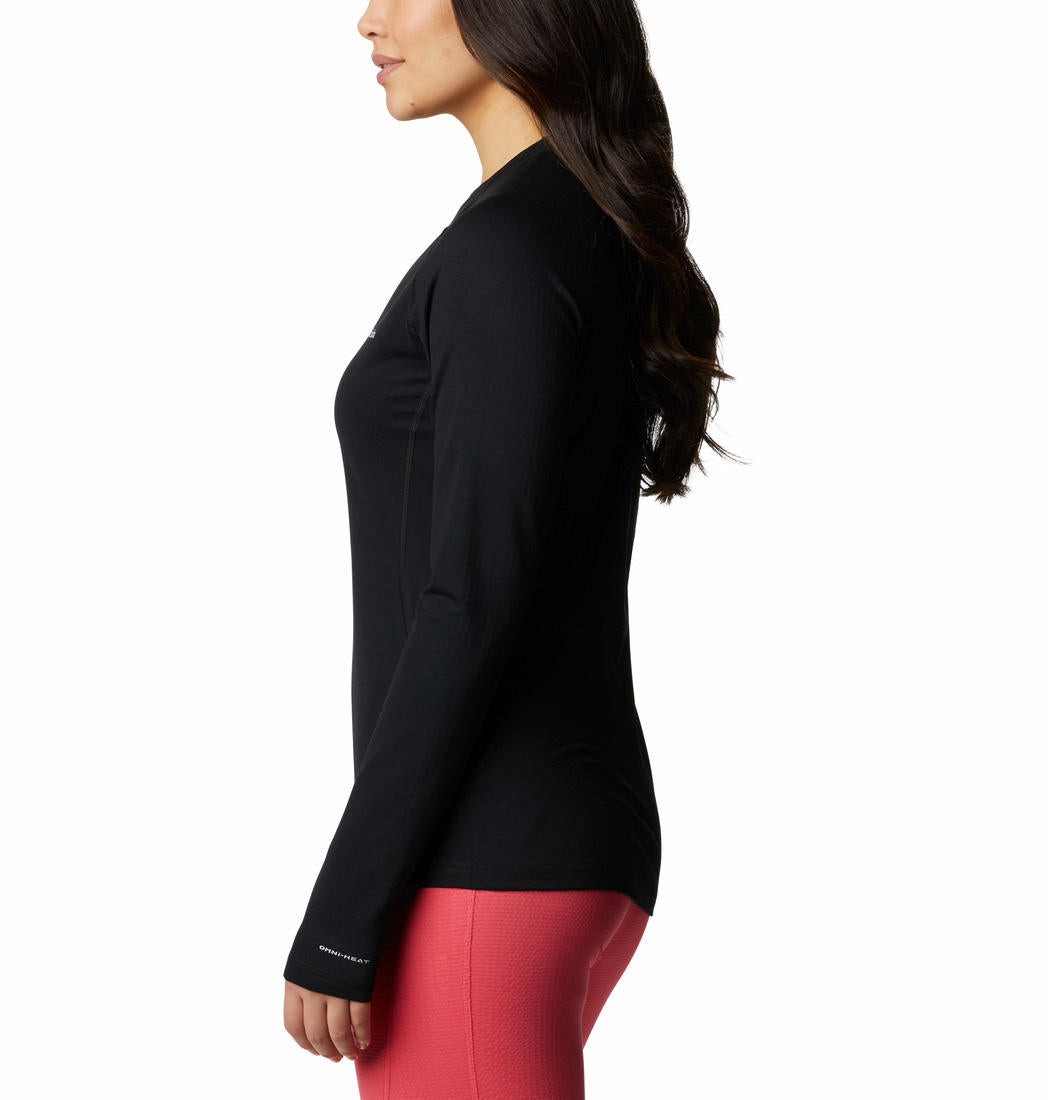 Columbia Women Black W Omni-Heat 3D Knit Crew II Baselayer Top