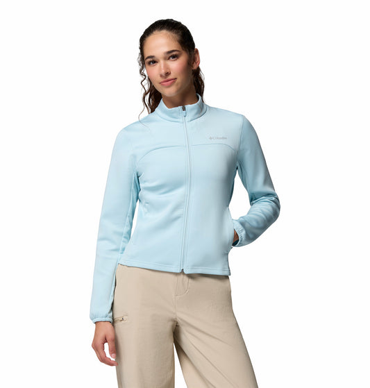 Columbia Women Blue Omni-Shade Sloan Crest Spacer Fleece Jacket